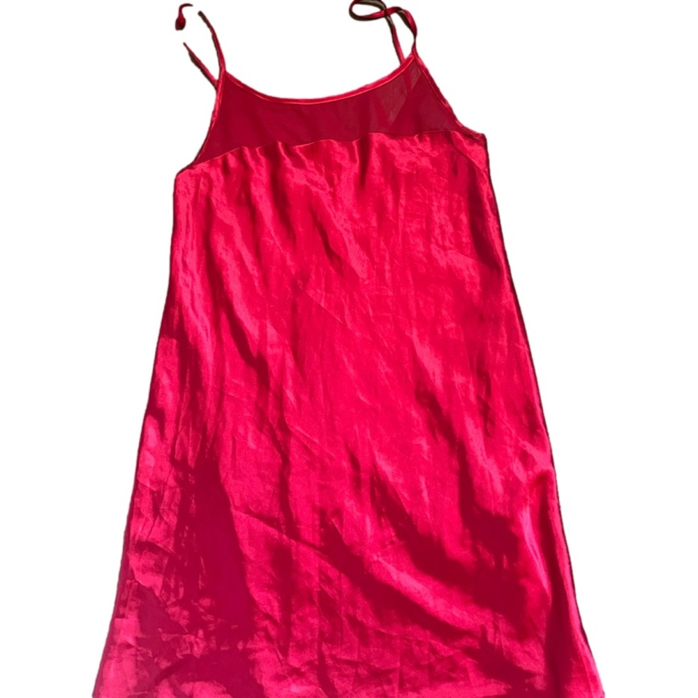 sentiments red slip dress, size s